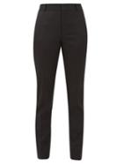 Matchesfashion.com Saint Laurent - Slim-cut Wool-crepe Tuxedo Trousers - Womens - Black