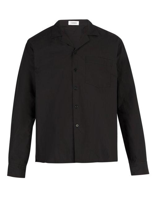 Matchesfashion.com Commas - Camp Collar Cotton Shirt - Mens - Black