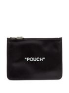 Matchesfashion.com Off-white - Printed Leather Pouch - Mens - Black