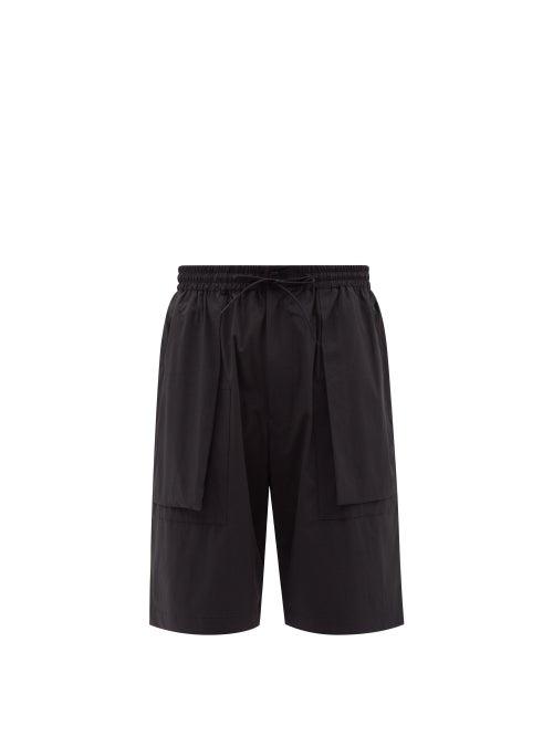 Y-3 - Patch-pocket Ripstop Shorts - Mens - Black