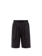 Y-3 - Patch-pocket Ripstop Shorts - Mens - Black
