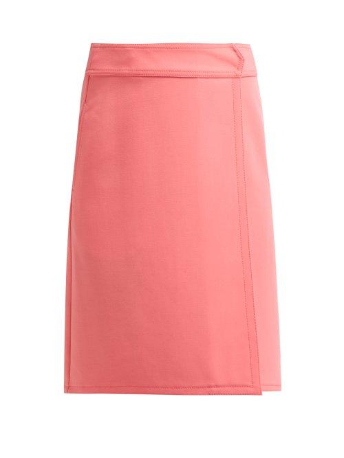 Matchesfashion.com A.p.c. - Wrap Front A Line Skirt - Womens - Pink