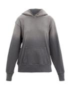 Matchesfashion.com Les Tien - Ombr Cotton-jersey Hooded Sweatshirt - Womens - Black