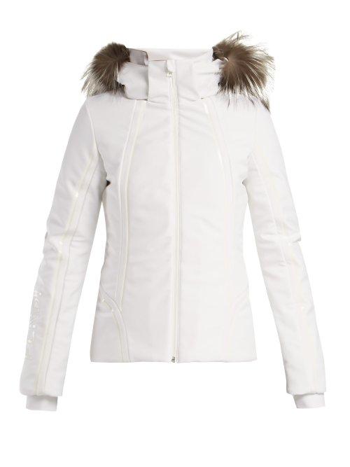 Matchesfashion.com Fendi - Roma Logo Embroidered Ski Jacket - Womens - White