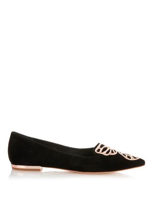 Sophia Webster Bibi Butterfly Suede Flats