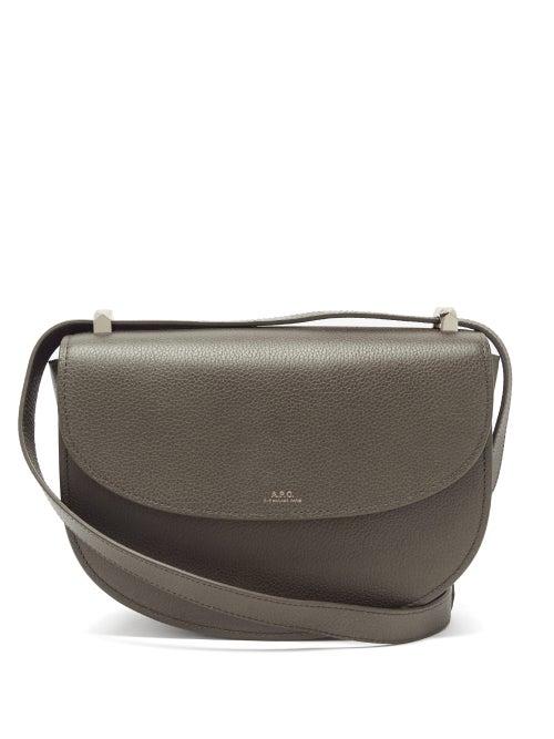 Matchesfashion.com A.p.c. - Geneve Grained-leather Cross-body Bag - Womens - Grey