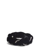 Gucci Crystal-embellished Braided-velvet Headband