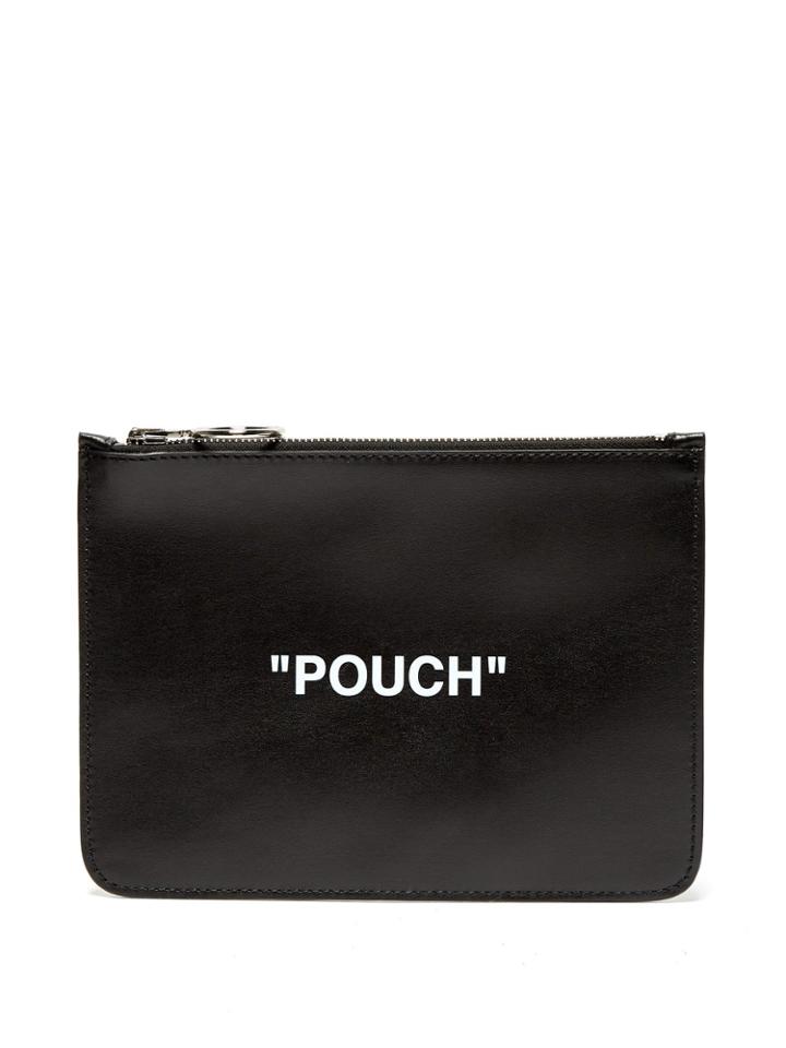 Off-white Quote Leather Pouch