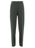Matchesfashion.com Gabriela Hearst - Francisco Wool Straight-leg Trousers - Womens - Dark Green