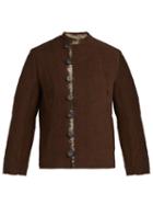 Matchesfashion.com By Walid - Baldwin Shearling Lined Linen Jacket - Mens - Brown