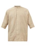 11.11 / Eleven Eleven - Bandhani Tie-dye Cotton-khadi Shirt - Mens - Tan Multi