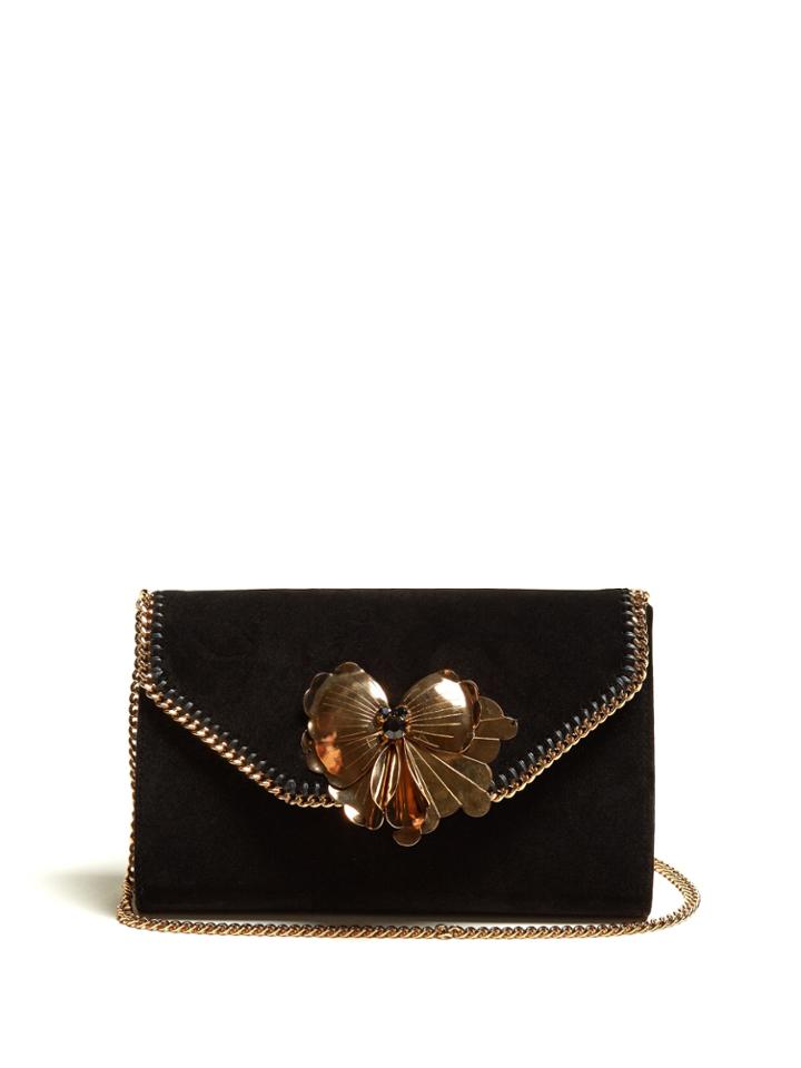 Stella Mccartney Falabella Box Velvet Clutch