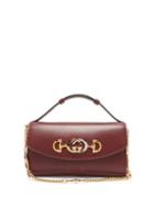 Matchesfashion.com Gucci - Zumi Mini Logo Plaque Leather Cross Body Bag - Womens - Burgundy