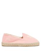Mens Shoes Maneb - Palm Springs Embroidered Organic-linen Espadrilles - Mens - Light Pink
