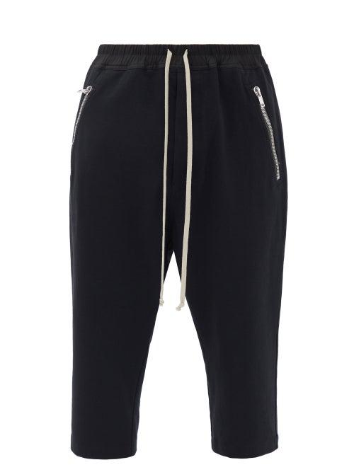 Rick Owens - Tecuatl Drop-seat Cotton-jersey Track Pants - Mens - Black