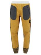 Matchesfashion.com Stone Island - Colour Block Technical Coated Cotton Track Pants - Mens - Yellow Multi