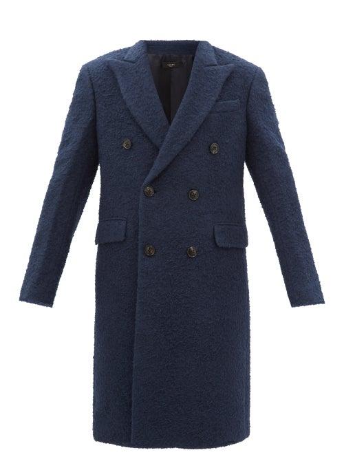Amiri - Double-breasted Alpaca-blend Coat - Mens - Navy