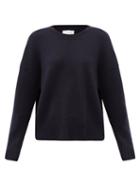 Matchesfashion.com Allude - Round-neck Cashmere Sweater - Womens - Dark Navy