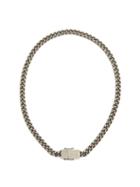 Matchesfashion.com Vetements - Usb-clasp Sterling-silver Chain Necklace - Womens - Silver