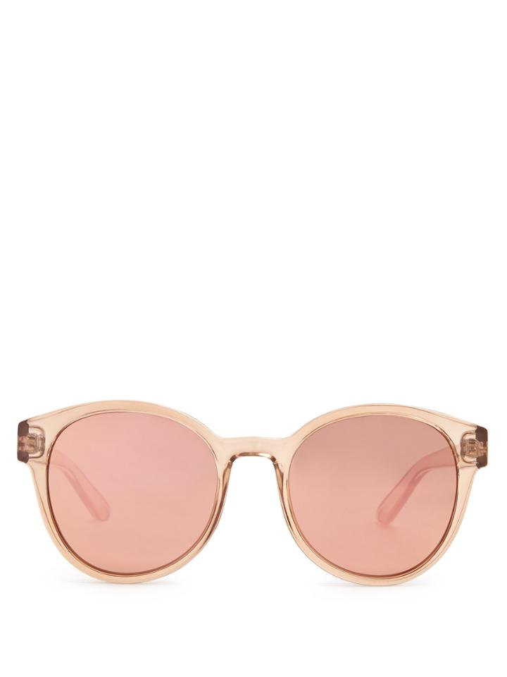 Le Specs Paramount Round-frame Acetate Sunglasses