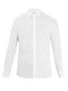 Etro Point-collar Long-sleeved Linen Shirt
