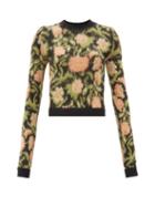 Matchesfashion.com Paco Rabanne - Floral-jacquard Mohair-blend Sweater - Womens - Multi