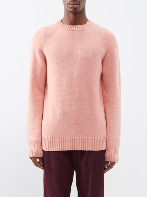 Gabriela Hearst - Daniel Raglan-sleeve Cashmere Sweater - Mens - Pink