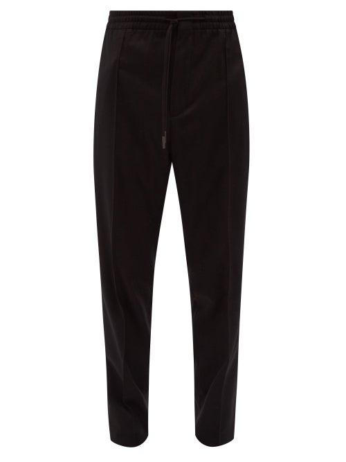 Ermenegildo Zegna - Drawstring-waist Wool-blend Track Pants - Mens - Black
