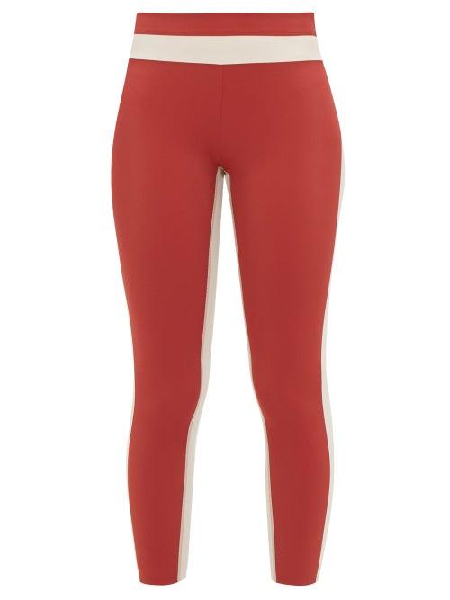 Matchesfashion.com Vaara - Flo Tuxedo Performance Leggings - Womens - Cream Multi