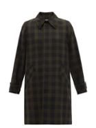 Ladies Rtw A.p.c. - Dinard Check Twill Mac Coat - Womens - Khaki