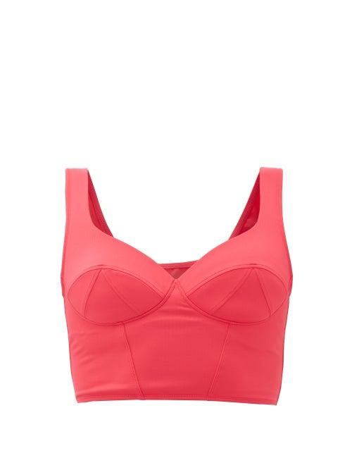 Matchesfashion.com Ernest Leoty - Jade Sports Crop Top - Womens - Pink