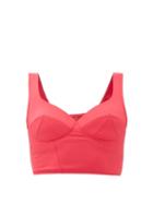 Matchesfashion.com Ernest Leoty - Jade Sports Crop Top - Womens - Pink