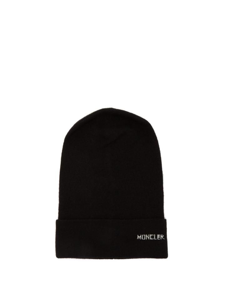 Moncler Logo Cashmere Beanie Hat