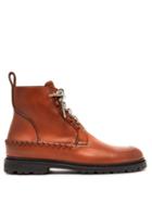 Matchesfashion.com Bottega Veneta - Lace Up Leather Boots - Mens - Brown
