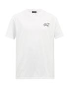Matchesfashion.com Raf Simons - Illusion Embroidered Cotton T Shirt - Womens - White Multi