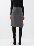 Cefinn - The Audrey Houndstooth-check Midi Skirt - Womens - Black Brown Multi