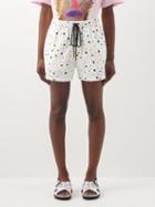 Christopher Kane - Neon Dash-print Cotton-poplin Shorts - Womens - Multi