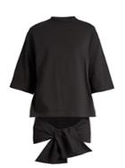 Balenciaga Tie-waist Cotton-jersey Top