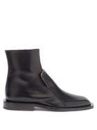 Matchesfashion.com Jil Sander - Front-panel Leather Chelsea Boots - Womens - Black