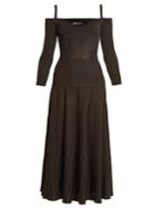 Alexander Mcqueen Cold-shoulder Wool-blend Dress