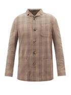 Giorgio Armani - Patch-pocket Plaid Wool Jacket - Mens - Brown