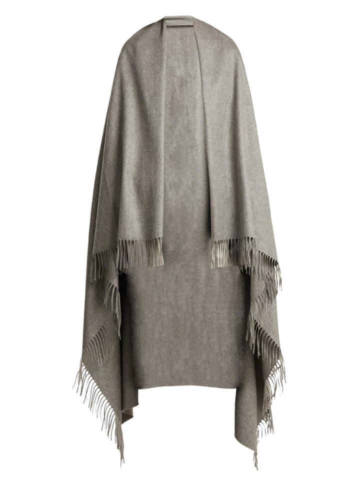 Max Mara Fringed Cashmere Blanket Scarf