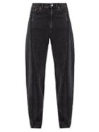 Matchesfashion.com Vetements - Raw-edge Panelled Straight-leg Jeans - Womens - Black