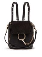 Matchesfashion.com Chlo - Faye Suede And Leather Small Backpack - Womens - Black