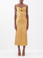 Johanna Ortiz - Ideal Universe Silk-jacquard Dress - Womens - Gold