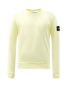 Matchesfashion.com Stone Island - Logo-patch Garment-dyed Cotton Sweatshirt - Mens - Light Yellow