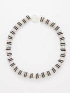 Pearl Octopuss.y - Zebra Crystal & Sterling Silver-plated Necklace - Womens - Silver