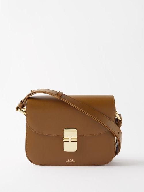 A.p.c. - Grace Small Leather Cross-body Bag - Womens - Tan