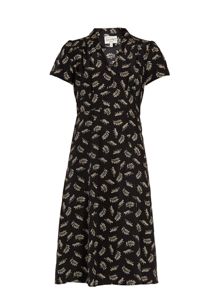 Hvn Morgan Tarzan Leopard-print Silk Dress
