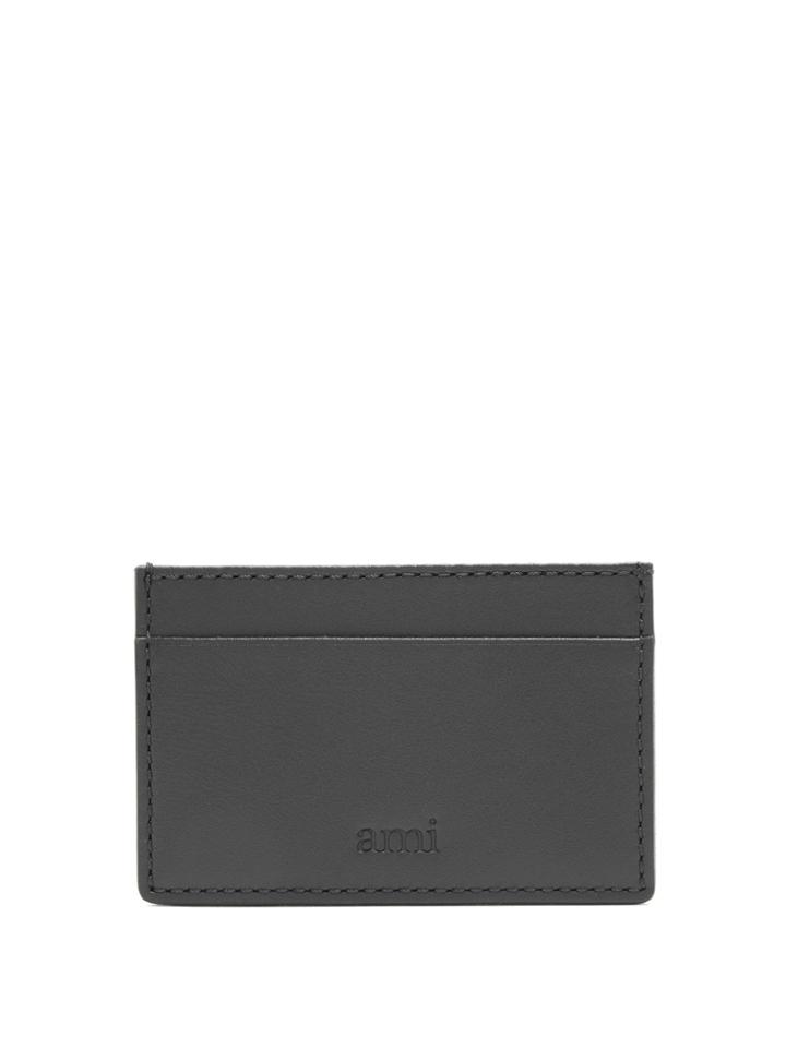 Ami Logo-debossed Leather Cardholder
